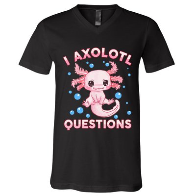 I Axolotl Questions Axolotl V-Neck T-Shirt