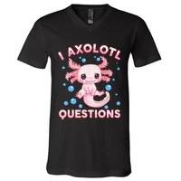 I Axolotl Questions Axolotl V-Neck T-Shirt