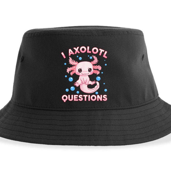 I Axolotl Questions Axolotl Sustainable Bucket Hat