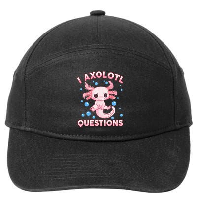 I Axolotl Questions Axolotl 7-Panel Snapback Hat
