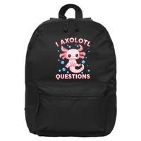I Axolotl Questions Axolotl 16 in Basic Backpack
