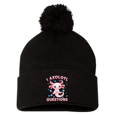 I Axolotl Questions Axolotl Pom Pom 12in Knit Beanie