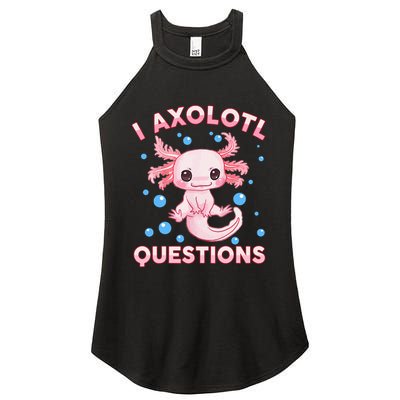 I Axolotl Questions Axolotl Women's Perfect Tri Rocker Tank