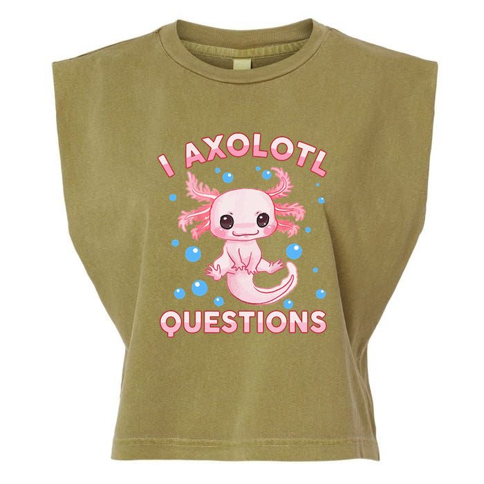 I Axolotl Questions Axolotl Garment-Dyed Women's Muscle Tee
