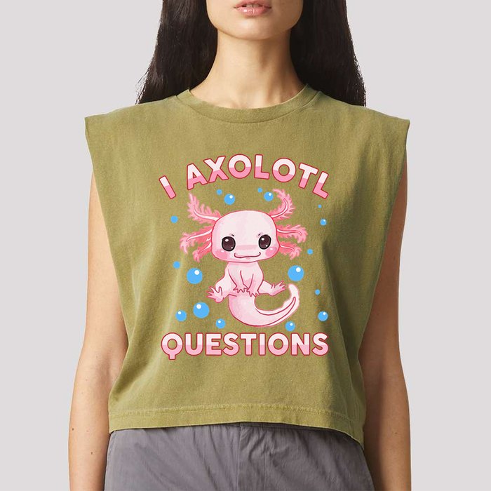 I Axolotl Questions Axolotl Garment-Dyed Women's Muscle Tee