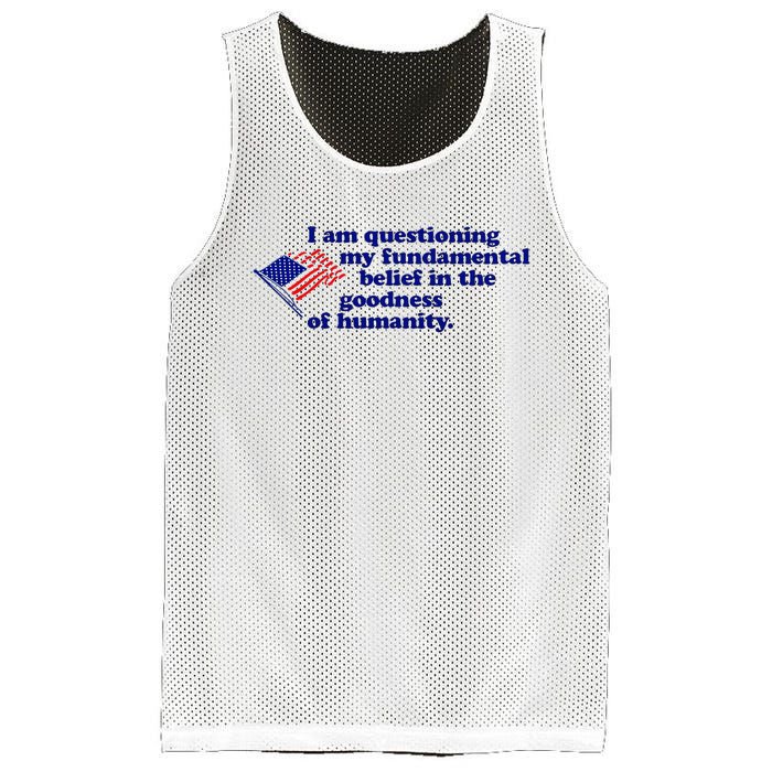 I Am Questioning My Fundamental Belief In The Goodness Mesh Reversible Basketball Jersey Tank