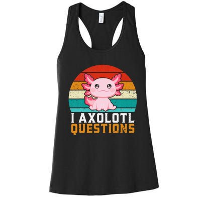 I Axolotl Questions Axolotl Women's Racerback Tank