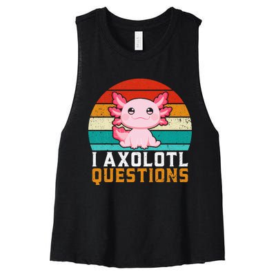 I Axolotl Questions Axolotl Women's Racerback Cropped Tank