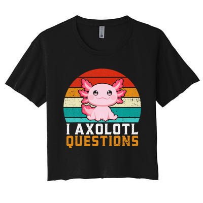 I Axolotl Questions Axolotl Women's Crop Top Tee