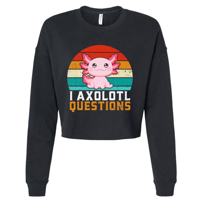 I Axolotl Questions Axolotl Cropped Pullover Crew