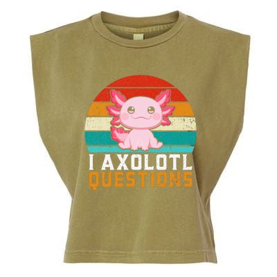 I Axolotl Questions Axolotl Garment-Dyed Women's Muscle Tee