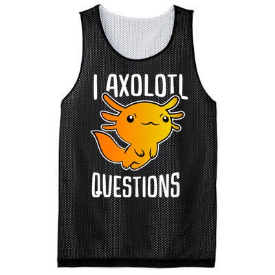 I Axolotl Questions Funny Cute Axolotl Lizard Retro Gifts Mesh Reversible Basketball Jersey Tank