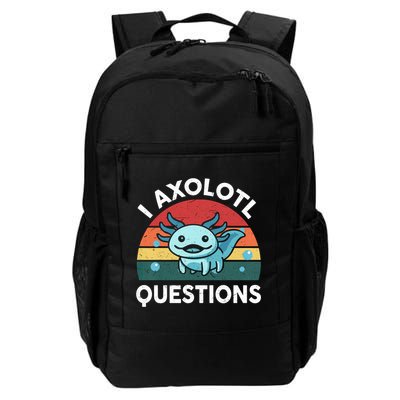 I Axolotl Questions Design Funny Cute Axolotl Backpack