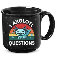 I Axolotl Questions Design Funny Cute Axolotl 15oz Campfire Ceramic Mug