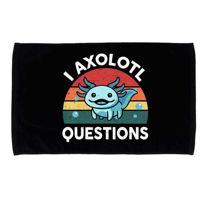 I Axolotl Questions Design Funny Cute Axolotl Microfiber Hand Towel