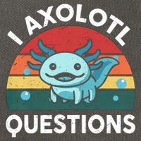I Axolotl Questions Design Funny Cute Axolotl Cotton Canvas Backpack