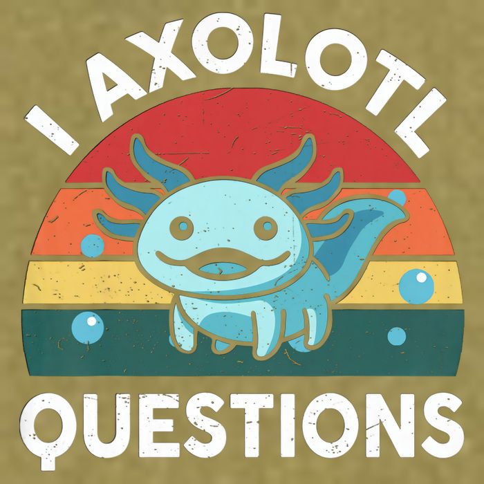 I Axolotl Questions Design Funny Cute Axolotl Garment-Dyed Women's Muscle Tee