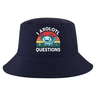 I Axolotl Questions Design Funny Cute Axolotl Cool Comfort Performance Bucket Hat