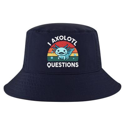 I Axolotl Questions Design Funny Cute Axolotl Cool Comfort Performance Bucket Hat