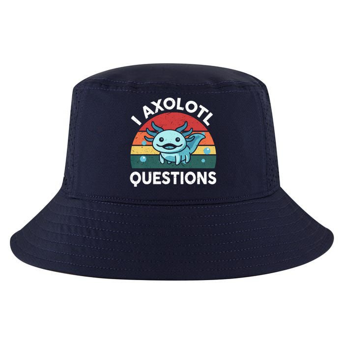 I Axolotl Questions Design Funny Cute Axolotl Cool Comfort Performance Bucket Hat