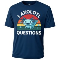 I Axolotl Questions Design Funny Cute Axolotl Performance Shirt