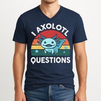 I Axolotl Questions Design Funny Cute Axolotl V-Neck T-Shirt