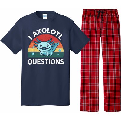 I Axolotl Questions Design Funny Cute Axolotl Pajama Set