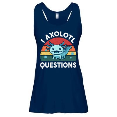 I Axolotl Questions Design Funny Cute Axolotl Ladies Essential Flowy Tank