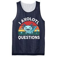 I Axolotl Questions Design Funny Cute Axolotl Mesh Reversible Basketball Jersey Tank