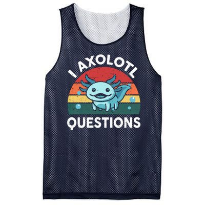 I Axolotl Questions Design Funny Cute Axolotl Mesh Reversible Basketball Jersey Tank