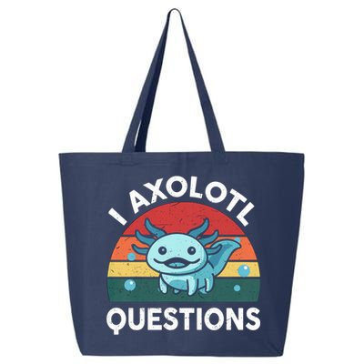 I Axolotl Questions Design Funny Cute Axolotl 25L Jumbo Tote