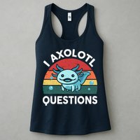 I Axolotl Questions Design Funny Cute Axolotl Womens Tank Top