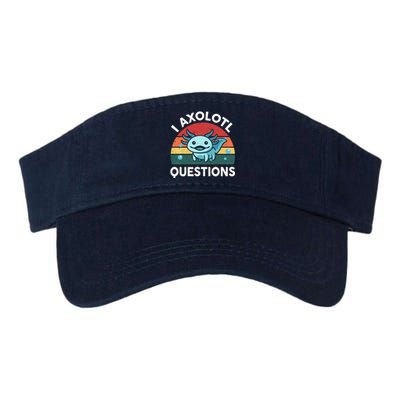 I Axolotl Questions Design Funny Cute Axolotl Valucap Bio-Washed Visor