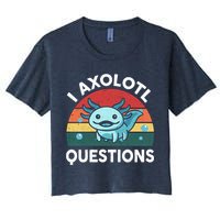 I Axolotl Questions Design Funny Cute Axolotl Crop Top