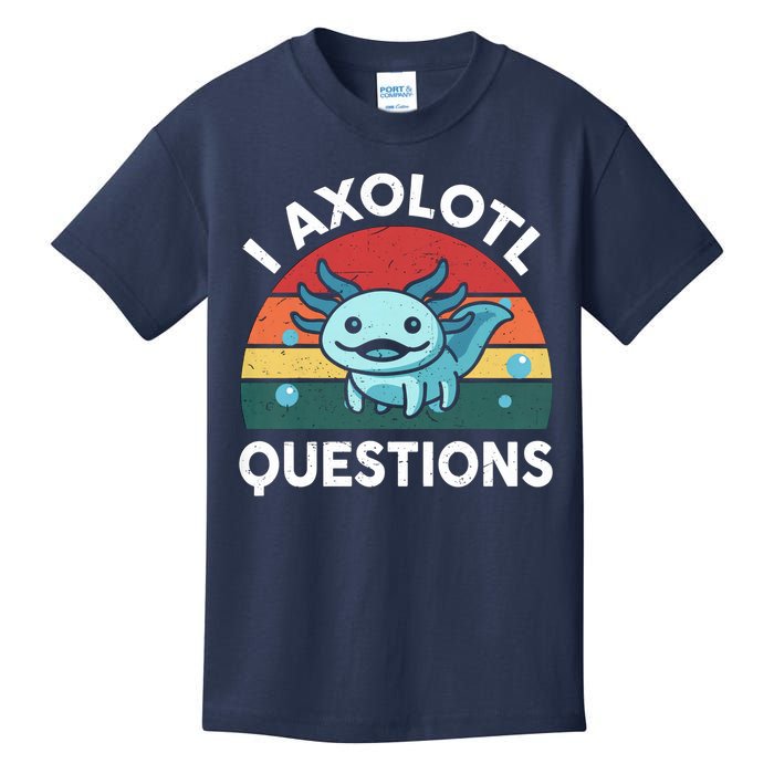 I Axolotl Questions Design Funny Cute Axolotl Kids T-Shirt
