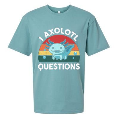 I Axolotl Questions Design Funny Cute Axolotl Sueded Cloud Jersey T-Shirt