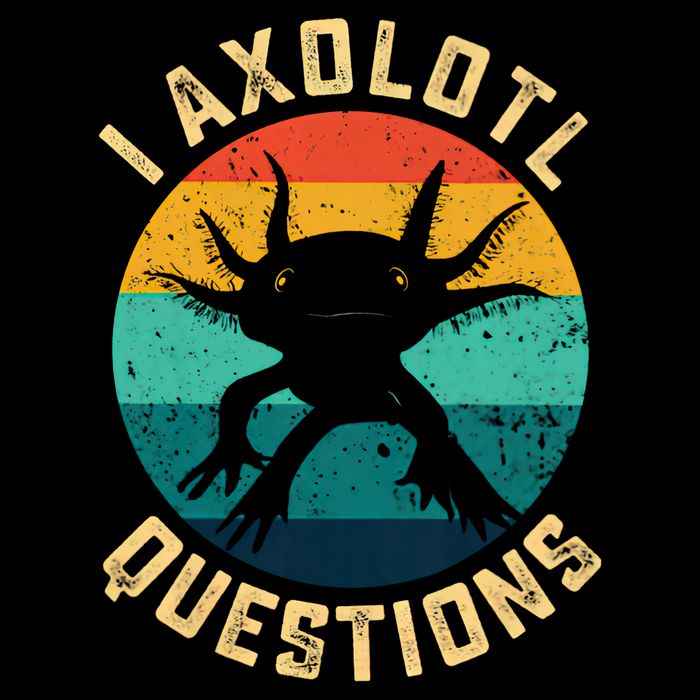 I Axolotl Questions Funny Axolotl Vintage Retro Backpack