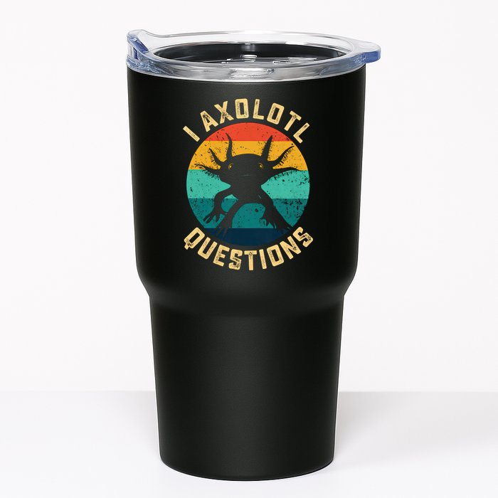 I Axolotl Questions Funny Axolotl Vintage Retro Tumbler