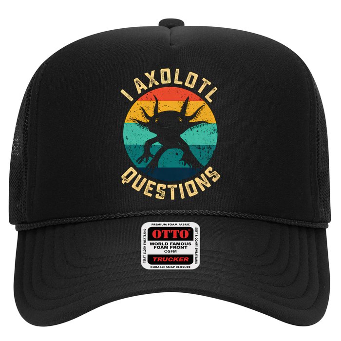 I Axolotl Questions Funny Axolotl Vintage Retro Hat