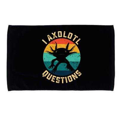 I Axolotl Questions Funny Axolotl Vintage Retro Microfiber Hand Towel