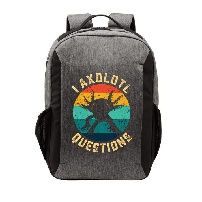 I Axolotl Questions Funny Axolotl Vintage Retro Vector Backpack