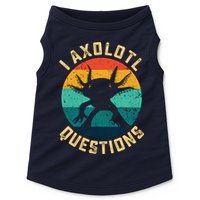 I Axolotl Questions Funny Axolotl Vintage Retro Doggie Tank