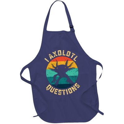 I Axolotl Questions Funny Axolotl Vintage Retro Apron