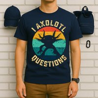 I Axolotl Questions Funny Axolotl Vintage Retro T-Shirt