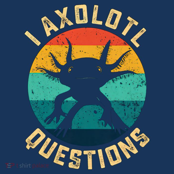 I Axolotl Questions Funny Axolotl Vintage Retro Flat Bill Trucker Hat