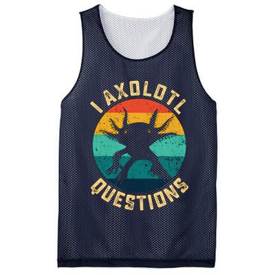 I Axolotl Questions Funny Axolotl Vintage Retro Mesh Reversible Basketball Jersey Tank