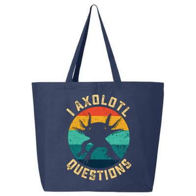 I Axolotl Questions Funny Axolotl Vintage Retro 25L Jumbo Tote