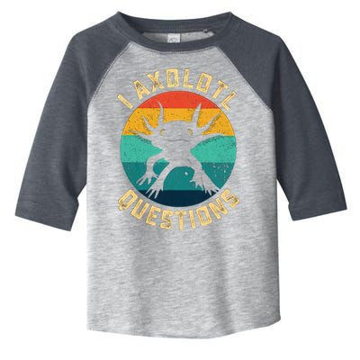 I Axolotl Questions Funny Axolotl Vintage Retro Toddler Fine Jersey T-Shirt