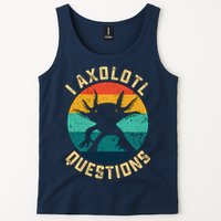 I Axolotl Questions Funny Axolotl Vintage Retro Tank Top