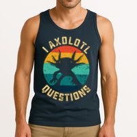 I Axolotl Questions Funny Axolotl Vintage Retro Tank Top